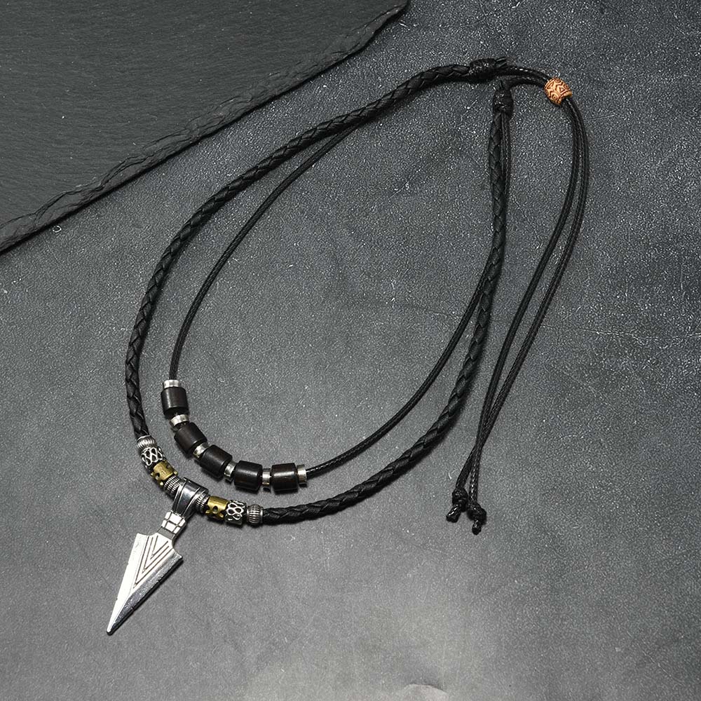 Men Accessories Neck Chain - Kalung Pria Viking Berbentuk Ujung Panah,