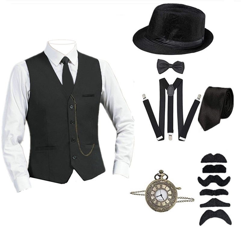 8 Pcs Set Aksesoris Pria Era 1 - Men'S Accessories In The 1920S ulasan dan harga
