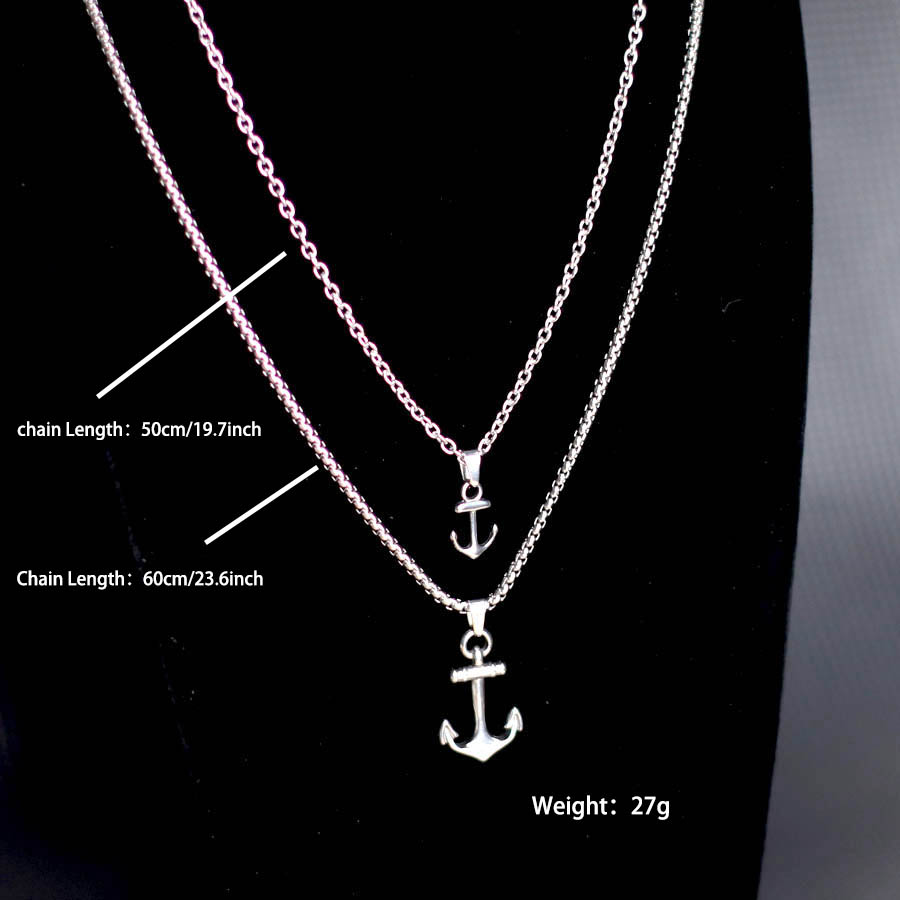 Kalung Jangkar Hiphop untuk Pr - Men Accessories Neck Chain ulasan dan harga