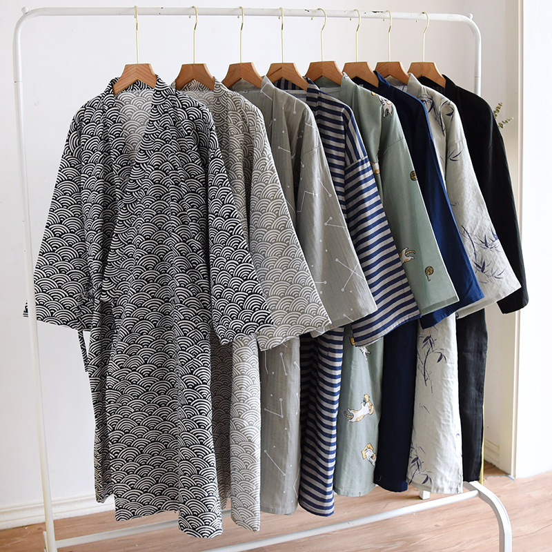 Jubah Mandi Kasa Katun Murni J - Men'S Kimono Accessories ulasan dan harga